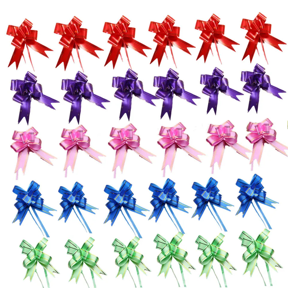 20pcs Wedding Favor Gift Wrap Pull Bows Baby Shower Ribbons Birthday Party Navidad Christmas Decor for Home Car Decor Craft Bows
